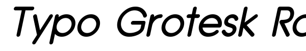 Typo Grotesk Rounded font preview